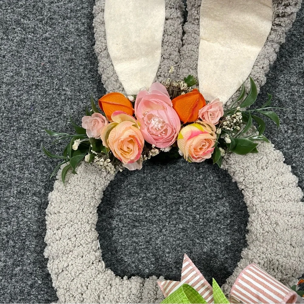 NWT Easter Bunny Wreath for Front Door